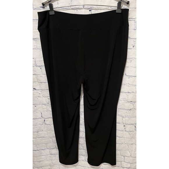 Avenue VIP KNITS Average Black Pants Elastic Pull On Waist Size 18/20 - Picture 3 of 6